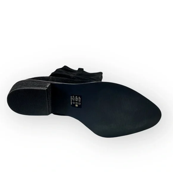 ANTHROPOLOGIE TALL KNEE HIGH TALL SCRUNCH BOOTS SUEDE BLACK SIZE 8.5 NEW - Picture 8 of 10